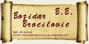 Božidar Broćilović vizit kartica